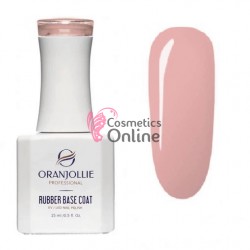 NUDE RUBBER BASE COAT Oranjolie Soak-Off de 15 ml, Nr RB07 Warm Beige